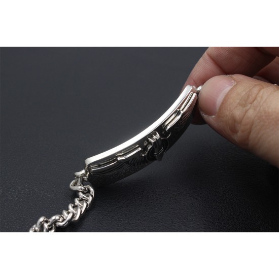 Men's US Army Air Force Pilot AAF Bombardier Wings Badge Sterling Silver Bracelet Bangle Men's US Army Air Force Pilot AAF Bombardier Wings Badge Sterling Silver Bracelet Bangle