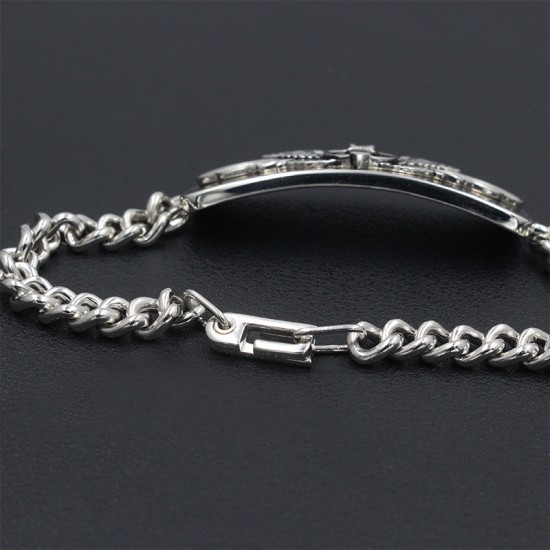 Men's US Army Air Force Pilot AAF Bombardier Wings Badge Sterling Silver Bracelet Bangle Men's US Army Air Force Pilot AAF Bombardier Wings Badge Sterling Silver Bracelet Bangle