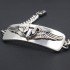 Men`s Us Army Air Force Aerial Gunner wings Sterling Silver Bracelet Bangle