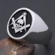 Antique Freemason Masonic Widow's Son Skull and Crossbones sterling silver Ring Antique Freemason Masonic Widow's Son Skull and Crossbones sterling silver Ring