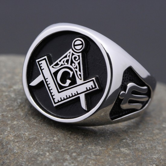 Master Mason Freemasonry Compass Trowel Sterling Silver Jewelry Ring Master Mason Freemasonry Compass Trowel Sterling Silver Jewelry Ring