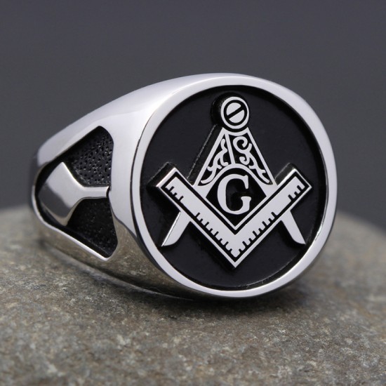 Master Mason Freemasonry Compass Trowel Sterling Silver Jewelry Ring Master Mason Freemasonry Compass Trowel Sterling Silver Jewelry Ring