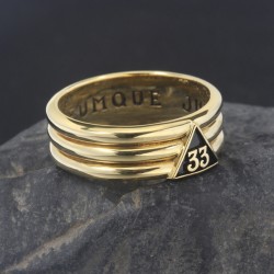 Freemason Masonic Scottish Rite 33 Degree Sterling Silver Ring