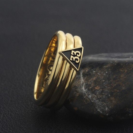 Freemason Masonic Scottish Rite 33 Degree Sterling Silver Ring