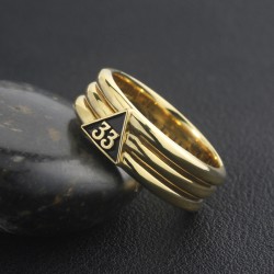 Freemason Masonic Scottish Rite 33 Degree Sterling Silver Ring
