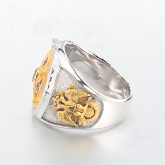 Scottish Rite Sovereign Grand Inspector General 33rd Degree Masonic Sterling Silver Ring Scottish Rite Sovereign Grand Inspector General 33rd Degree Masonic Sterling Silver Ring