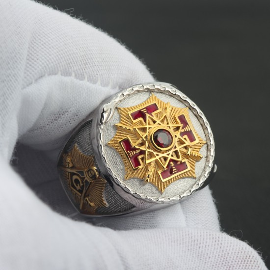Scottish Rite Sovereign Grand Inspector General 33rd Degree Masonic Sterling Silver Ring Scottish Rite Sovereign Grand Inspector General 33rd Degree Masonic Sterling Silver Ring