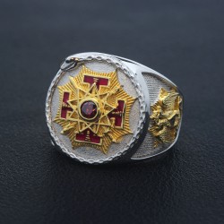 Scottish Rite Sovereign Grand Inspector General 33rd Degree Masonic Sterling Silver Ring