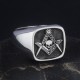 Mason Widow`s Son Skull and Bones Freemason Masonic Sterling Silver Ring Mason Widow`s Son Skull and Bones Freemason Masonic Sterling Silver Ring