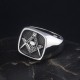 Mason Widow`s Son Skull and Bones Freemason Masonic Sterling Silver Ring Mason Widow`s Son Skull and Bones Freemason Masonic Sterling Silver Ring
