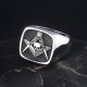 Mason Widow`s Son Skull and Bones Freemason Masonic Sterling Silver Ring Mason Widow`s Son Skull and Bones Freemason Masonic Sterling Silver Ring