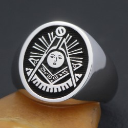 Vintage Past Master Mason Masonic Fraternity Sterling Silver Ring