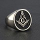 Secret Master Mason Compass Freemason Masonic Signet Sterling Silver Ring Secret Master Mason Compass Freemason Masonic Signet Sterling Silver Ring