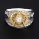 Ancient Templar G Freemason Masonic Solid Sterling Silver Ring Ancient Templar G Freemason Masonic Solid Sterling Silver Ring
