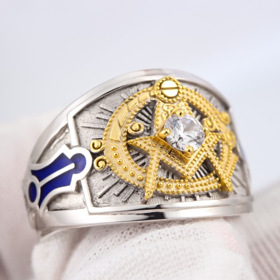Ancient Templar G Freemason Masonic Solid Sterling Silver Ring Ancient Templar G Freemason Masonic Solid Sterling Silver Ring