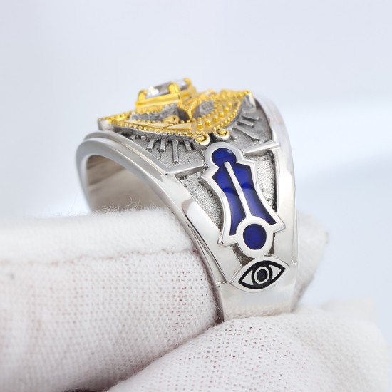 Ancient Templar G Freemason Masonic Solid Sterling Silver Ring Ancient Templar G Freemason Masonic Solid Sterling Silver Ring