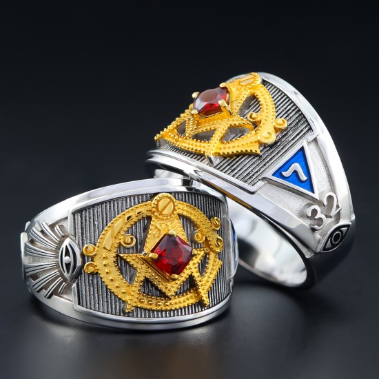 Freemason Masonic Knights Templar G Llluminati Fraternity Genuine Sterling Silver Ring Freemason Masonic Knights Templar G Llluminati Fraternity Genuine Sterling Silver Ring