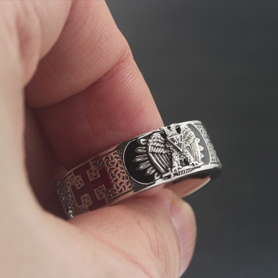 Vintage Shriners Scottish Rite Mason Masonic 32 Degree Sterling Silver Ring Vintage Shriners Scottish Rite Mason Masonic 32 Degree Sterling Silver Ring
