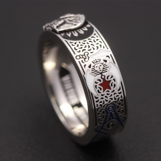 Vintage Shriners Scottish Rite Mason Masonic 32 Degree Sterling Silver Ring Vintage Shriners Scottish Rite Mason Masonic 32 Degree Sterling Silver Ring