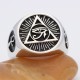 The Eye of Horus Ancient Egyptian Protection Royal Power Amulets Egypt Cross Ankh Sterling Silver Ring