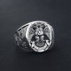 Masonic Scottish Rite 33 Degree Double Eagle Head Phoenix Hand Engraved Sterling Silver Ring Masonic Scottish Rite 33 Degree Double Eagle Head Phoenix Hand Engraved Sterling Silver Ring