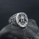 Masonic Scottish Rite 33 Degree Double Eagle Head Phoenix Hand Engraved Sterling Silver Ring Masonic Scottish Rite 33 Degree Double Eagle Head Phoenix Hand Engraved Sterling Silver Ring