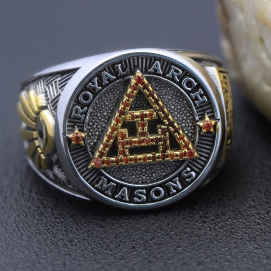 Holy York Rite Royal Arch Chapter Masons Masonic Solid Sterling Silver Ring Holy York Rite Royal Arch Chapter Masons Masonic Solid Sterling Silver Ring