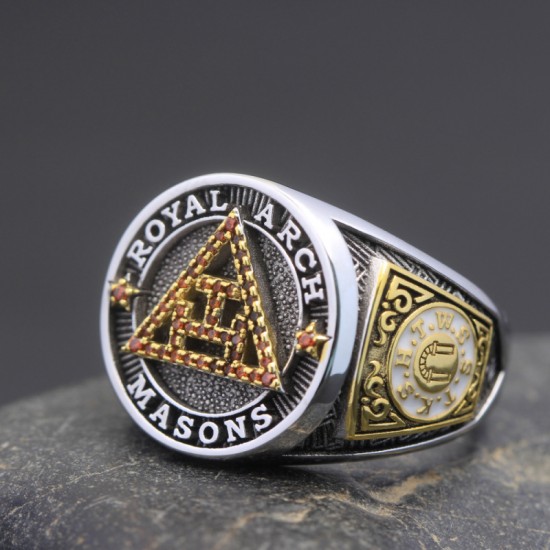Holy York Rite Royal Arch Chapter Masons Masonic Solid Sterling Silver Ring Holy York Rite Royal Arch Chapter Masons Masonic Solid Sterling Silver Ring