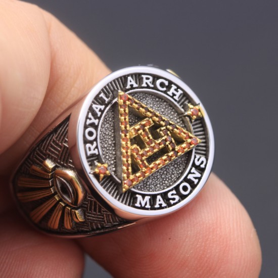 Holy York Rite Royal Arch Chapter Masons Masonic Solid Sterling Silver Ring Holy York Rite Royal Arch Chapter Masons Masonic Solid Sterling Silver Ring
