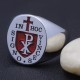 Knights Templar Masonic In Hoc Signo Vinces Chi Rho 925 Sterling Silver Ring Knights Templar Masonic In Hoc Signo Vinces Chi Rho 925 Sterling Silver Ring