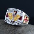 Knights Templar Masonic In Hoc Signo Vinces Chi Rho 925 Sterling Silver Ring  
