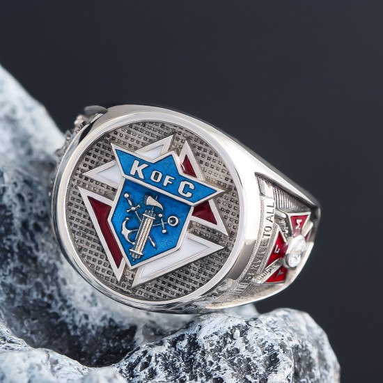 Knights of Columbus K of C Masonic Christianity Catholicism Cross Sterling Silver Ring Knights of Columbus K of C Masonic Christianity Catholicism Cross Sterling Silver Ring