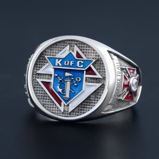 Knights of Columbus K of C Masonic Christianity Catholicism Cross Sterling Silver Ring Knights of Columbus K of C Masonic Christianity Catholicism Cross Sterling Silver Ring