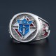 Knights of Columbus K of C Masonic Christianity Catholicism Cross Sterling Silver Ring Knights of Columbus K of C Masonic Christianity Catholicism Cross Sterling Silver Ring