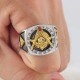 Skull And Bones Masonic Biker Freemason Sun Moon Illuminati Sterling Silver Ring Skull And Bones Masonic Biker Freemason Sun Moon Illuminati Sterling Silver Ring