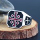 Knights Templar Masonic Crusader Jerusalem Maltese Cross Christ Medieval Religious Sterling Silver Ring Knights Templar Masonic Crusader Jerusalem Maltese Cross Christ Medieval Religious Sterling Silver Ring