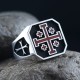 Knights Templar Masonic Crusader Jerusalem Maltese Cross Christ Medieval Religious Sterling Silver Ring Knights Templar Masonic Crusader Jerusalem Maltese Cross Christ Medieval Religious Sterling Silver Ring