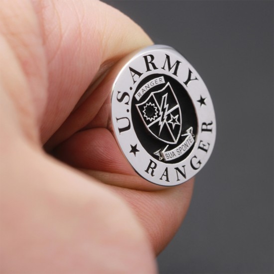 Vintage US Army Ranger USA Military 925 Sterling Silver Rings Vintage US Army Ranger USA Military 925 Sterling Silver Rings
