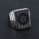 Men Gatsby Leonardo Dicaprio Black onyx Agate Signet Crest Sterling Silver Ring