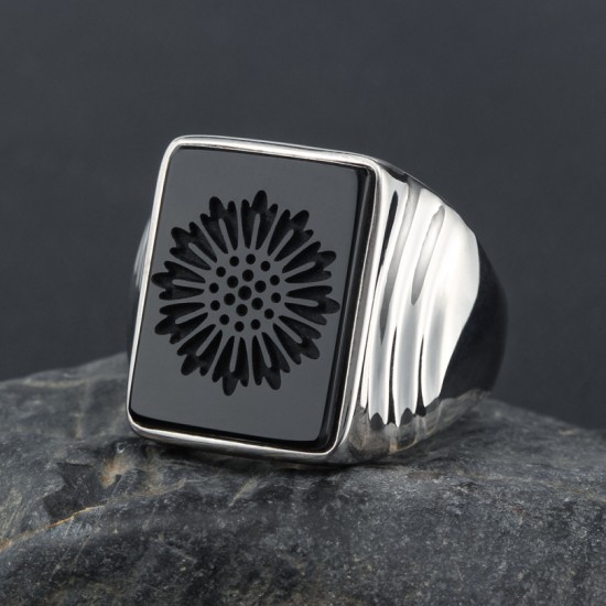 Men Gatsby Leonardo Dicaprio Black onyx Agate Signet Crest Sterling Silver Ring Men Gatsby Leonardo Dicaprio Black onyx Agate Signet Crest Sterling Silver Ring