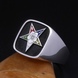 Order Of The Eastern Star General Grand Chapter OES Masonic Sterling Silver Ring