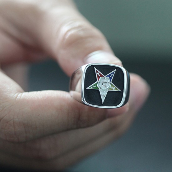 Order Of The Eastern Star General Grand Chapter OES Masonic Sterling Silver Ring