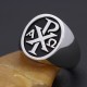 Chi Rho ΧΡ Alpha Omega Cross chrismon Jesus Sacred labarum Sterling Silver Ring Chi Rho ΧΡ Alpha Omega Cross chrismon Jesus Sacred labarum Sterling Silver Ring
