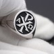 Chi Rho ΧΡ Alpha Omega Cross chrismon Jesus Sacred labarum Sterling Silver Ring Chi Rho ΧΡ Alpha Omega Cross chrismon Jesus Sacred labarum Sterling Silver Ring