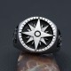 Men`s Compass Marine Anchor Nautical Ship Helm Wheel 925 Sterling Silver Jewelry Ring Men`s Compass Marine Anchor Nautical Ship Helm Wheel 925 Sterling Silver Jewelry Ring