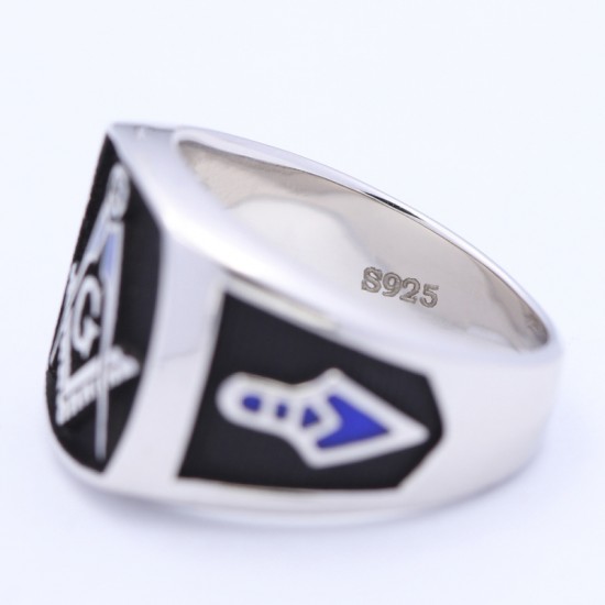 Ancient Freemasonry Blue Lodge Symbol Master Mason Masonic Sterling Silver Ring Ancient Freemasonry Blue Lodge Symbol Master Mason Masonic Sterling Silver Ring