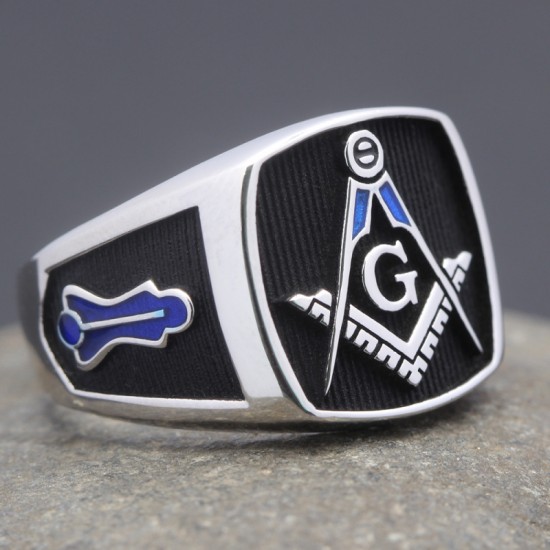 Ancient Freemasonry Blue Lodge Symbol Master Mason Masonic Sterling Silver Ring Ancient Freemasonry Blue Lodge Symbol Master Mason Masonic Sterling Silver Ring