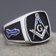 Ancient Freemasonry Blue Lodge Symbol Master Mason Masonic Sterling Silver Ring