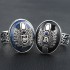 Men`s  Vampire Diaries Daylight Amulet Halloween Lapis Lazuli Agate Custom A-Z Initial Sterling Silver Ring