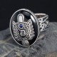 Men`s Vampire Diaries Daylight Amulet Halloween Lapis Lazuli Agate Custom A-Z Initial Sterling Silver Ring Men`s Vampire Diaries Daylight Amulet Halloween Lapis Lazuli Agate Custom A-Z Initial Sterling Silver Ring